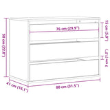 Commode d'angle blanc 80x41x58 cm bois d'ingénierie