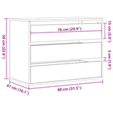 Commode d'angle chêne sonoma 80x41x58 cm bois d'ingénierie