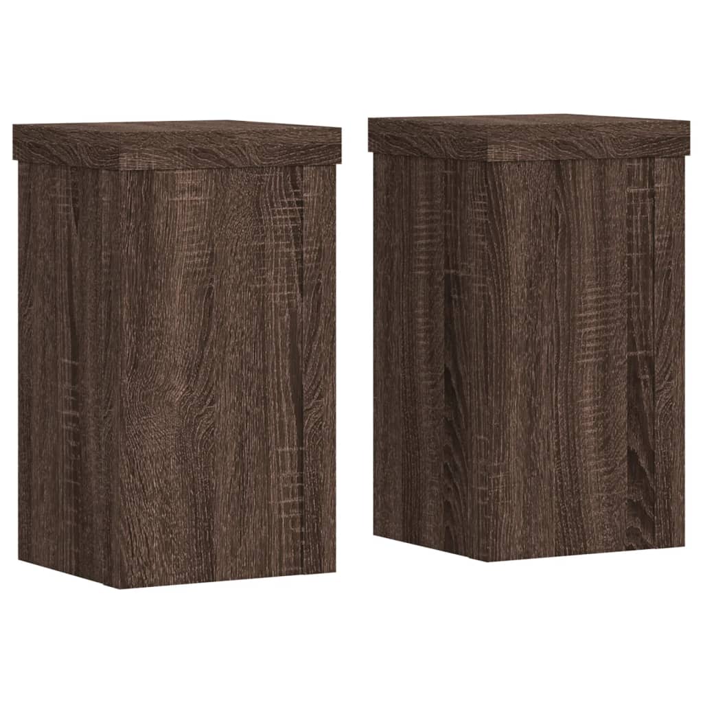 Plant Stands 2 pcs Oak Brown Engineered Wood