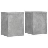 Supports pour plantes 2 pcs gris béton bois d'ingénierie