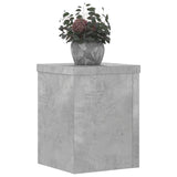 Supports pour plantes 2 pcs gris béton bois d'ingénierie