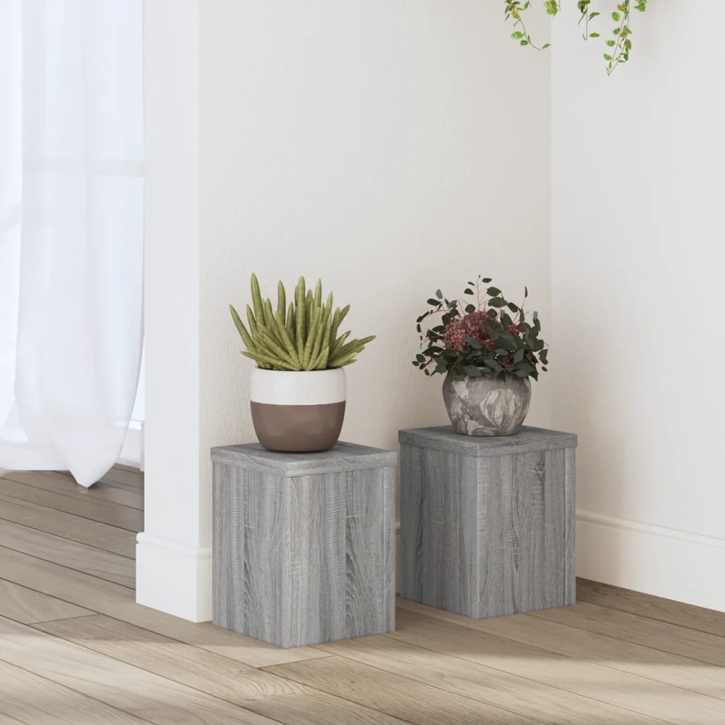 Plant Stands 2 pcs Sonoma Gray Engineered Wood