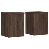 Supports pour plantes 2 pcs chêne marron bois d'ingénierie