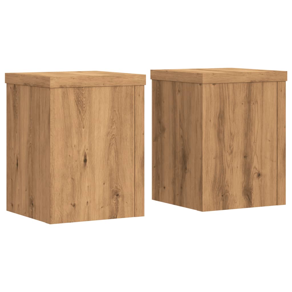 Supports pour plantes 2 pcs chêne artisanal bois d'ingénierie