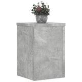 Supports pour plantes 2 pcs gris béton bois d'ingénierie