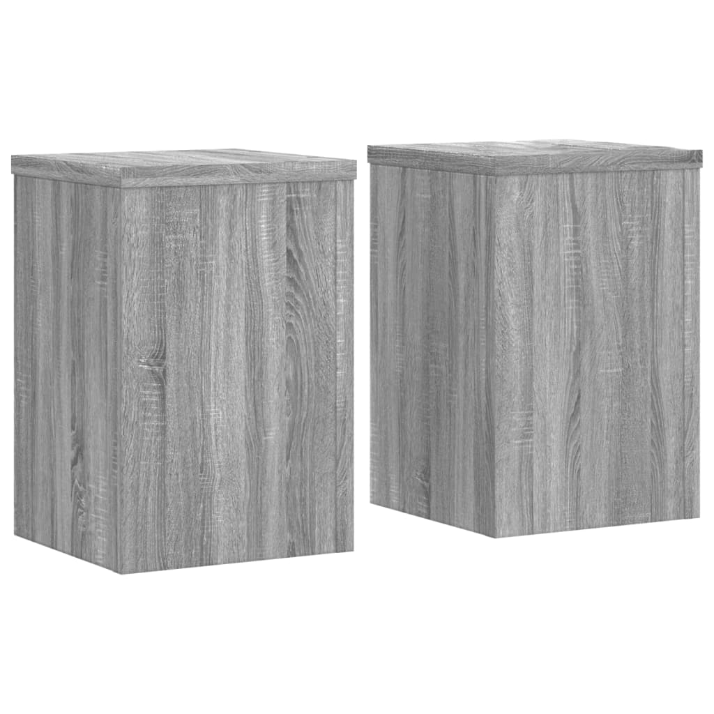 Supports pour plantes 2 pcs sonoma gris bois d'ingénierie