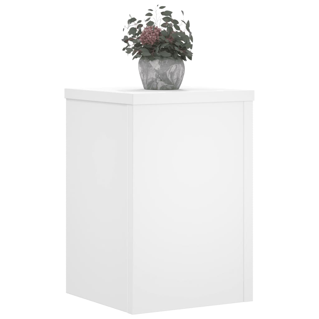 Supports pour plantes 2 pcs blanc 25x25x35 cm bois d'ingénierie