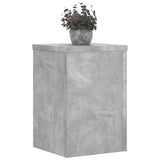 Supports pour plantes 2 pcs gris béton bois d'ingénierie