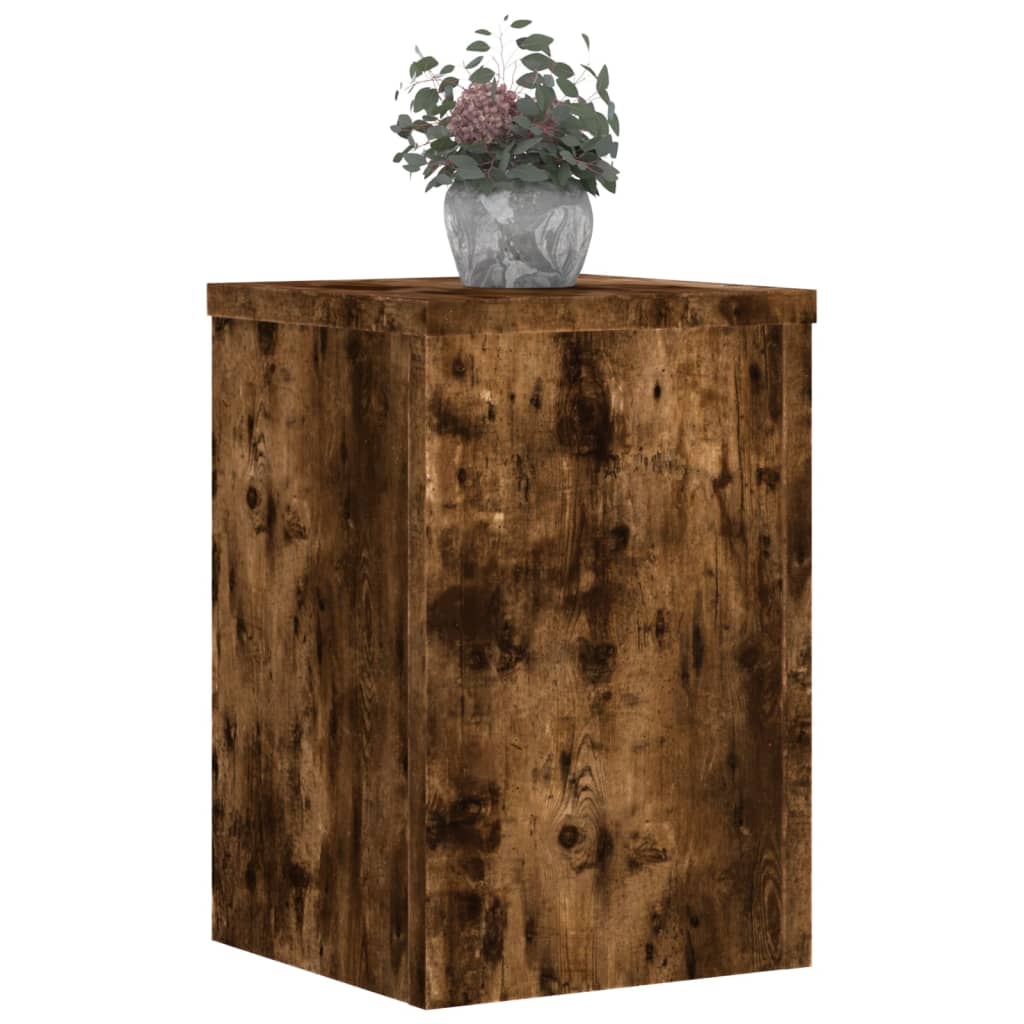 Plant Stands 2 pcs Smoked Oak Engineered Wood