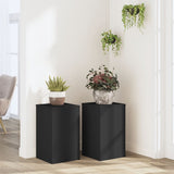 Supports pour plantes 2 pcs noir 30x30x50 cm bois d'ingénierie