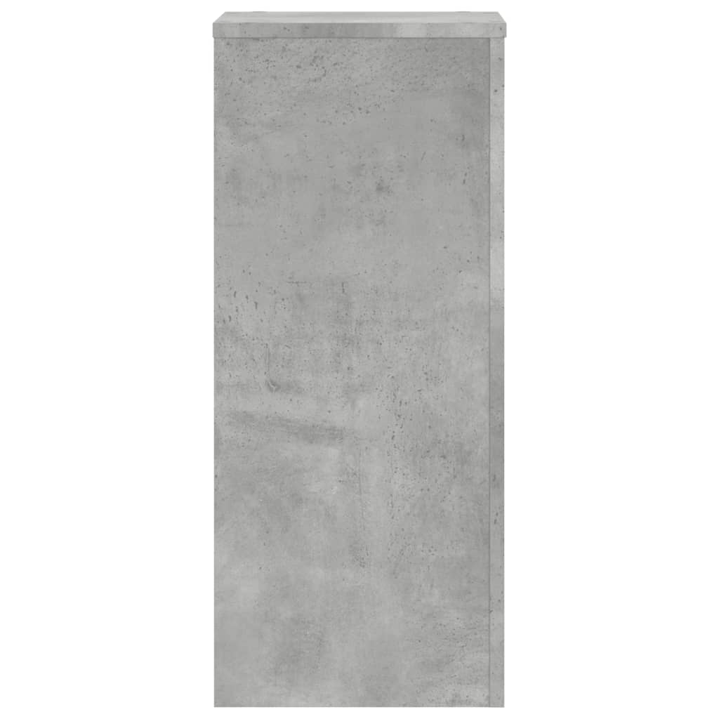 Supports pour plantes 2 pcs gris béton bois d'ingénierie