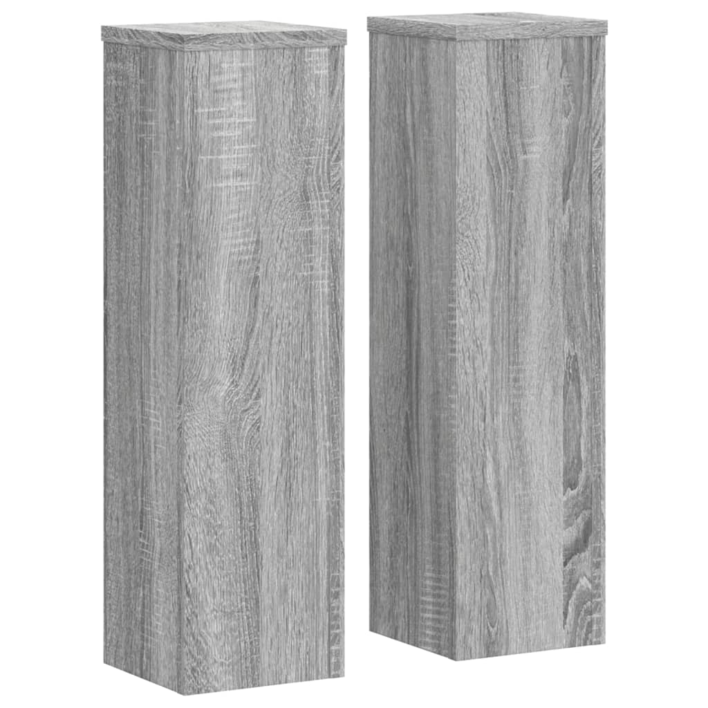 Supports pour plantes 2 pcs sonoma gris bois d'ingénierie