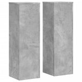 Supports pour plantes 2 pcs gris béton bois d'ingénierie