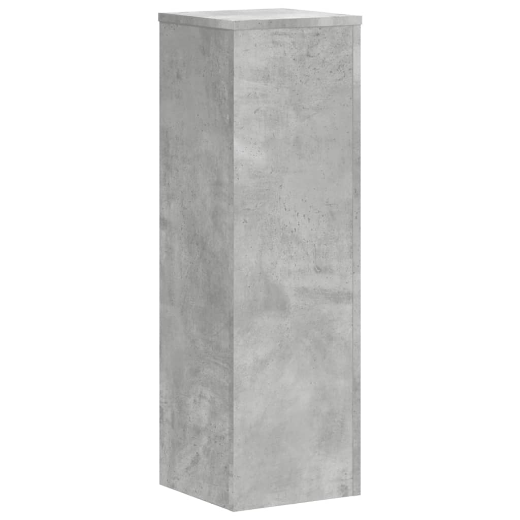 Supports pour plantes 2 pcs gris béton bois d'ingénierie