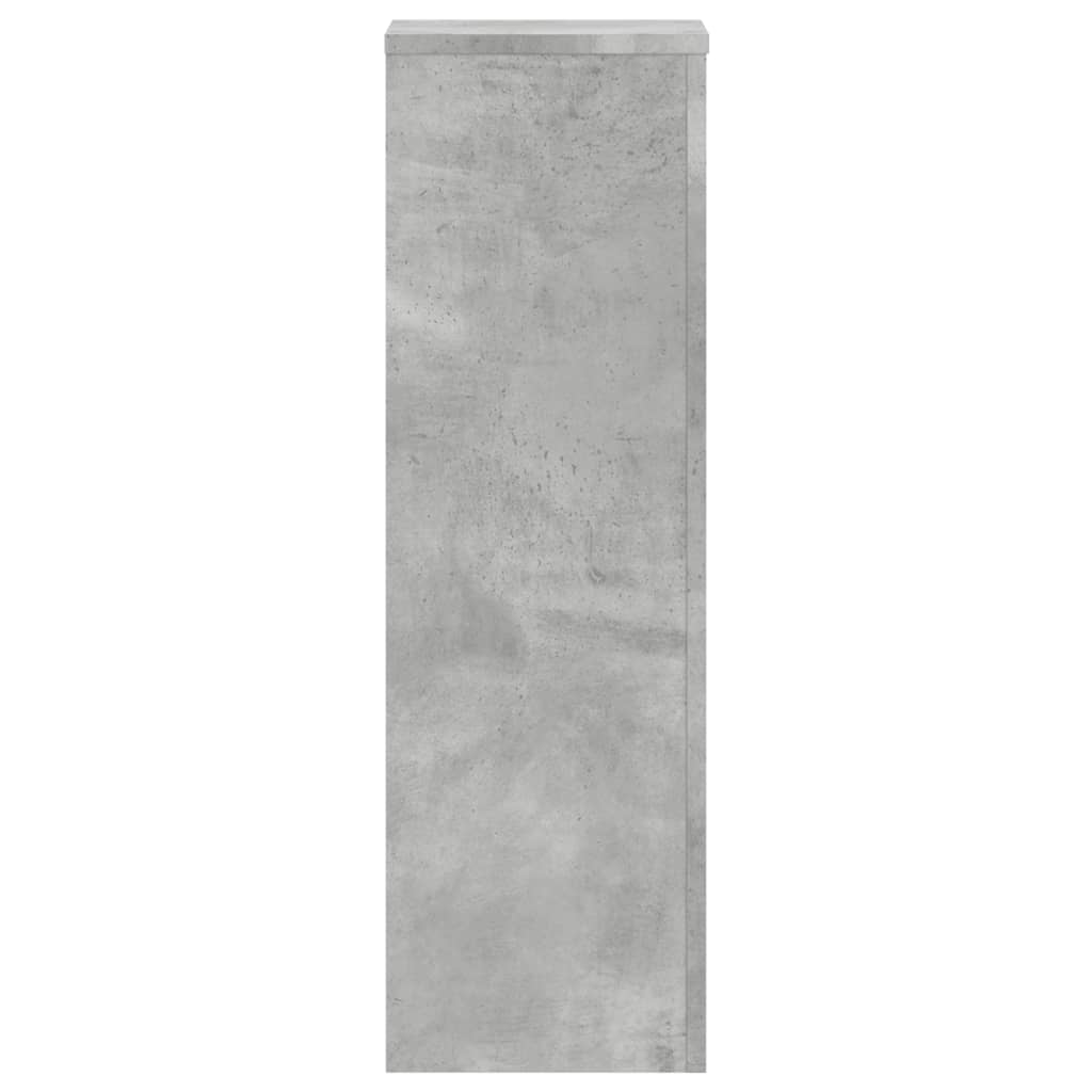 Supports pour plantes 2 pcs gris béton bois d'ingénierie