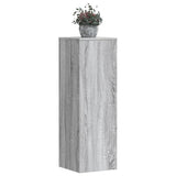 Support pour plantes sonoma gris 33x33x100 cm bois d'ingénierie