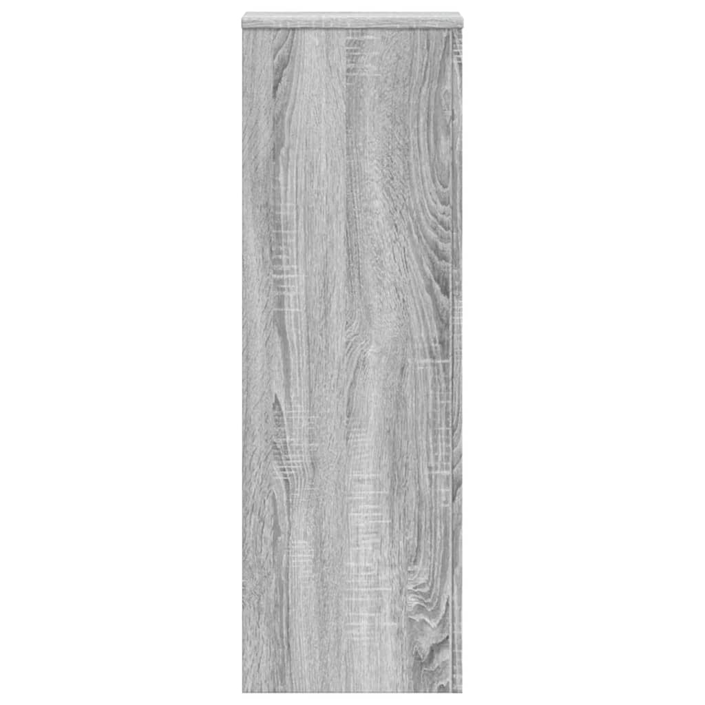 Support pour plantes sonoma gris 33x33x100 cm bois d'ingénierie