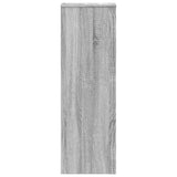 Support pour plantes sonoma gris 33x33x100 cm bois d'ingénierie