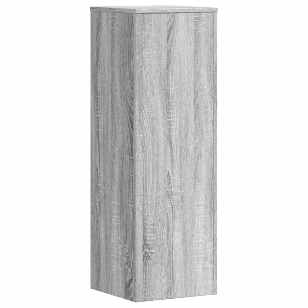 Support pour plantes sonoma gris 33x33x100 cm bois d'ingénierie