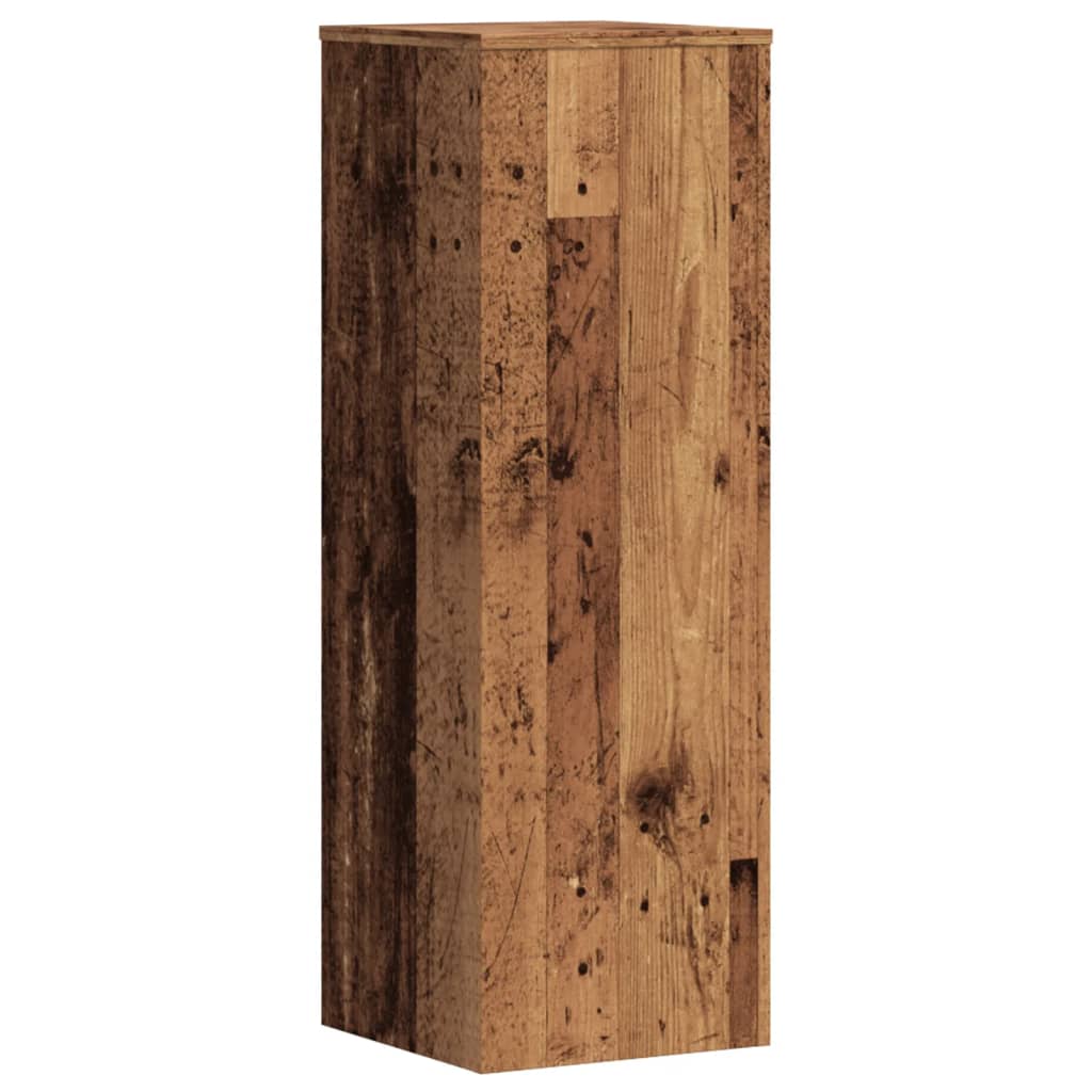 Support pour plantes vieux bois 33x33x100 cm bois d'ingénierie