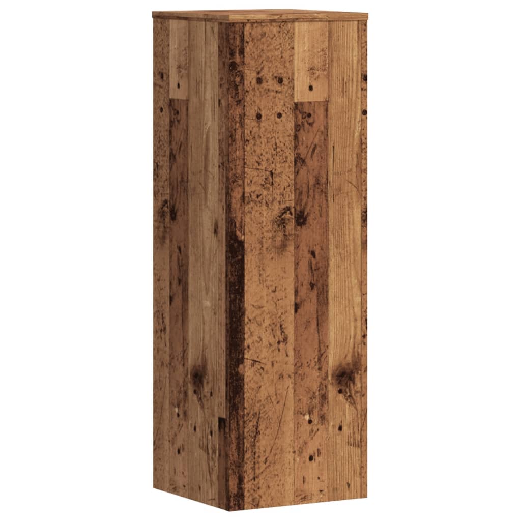 Support pour plantes vieux bois 33x33x100 cm bois d'ingénierie