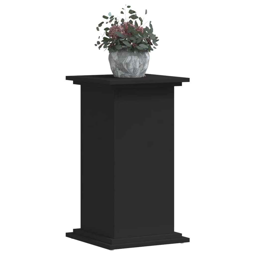 Black plant stand 33x33x60 cm engineered wood