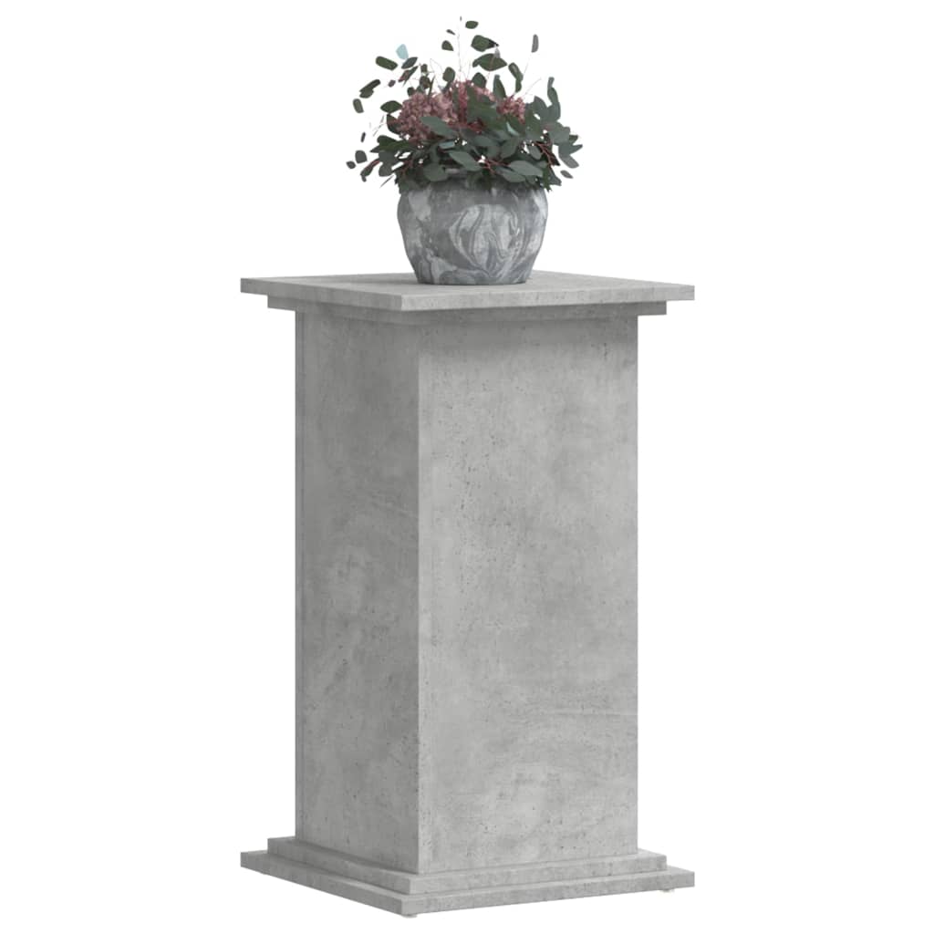 Support pour plantes gris béton 33x33x60 cm bois d'ingénierie