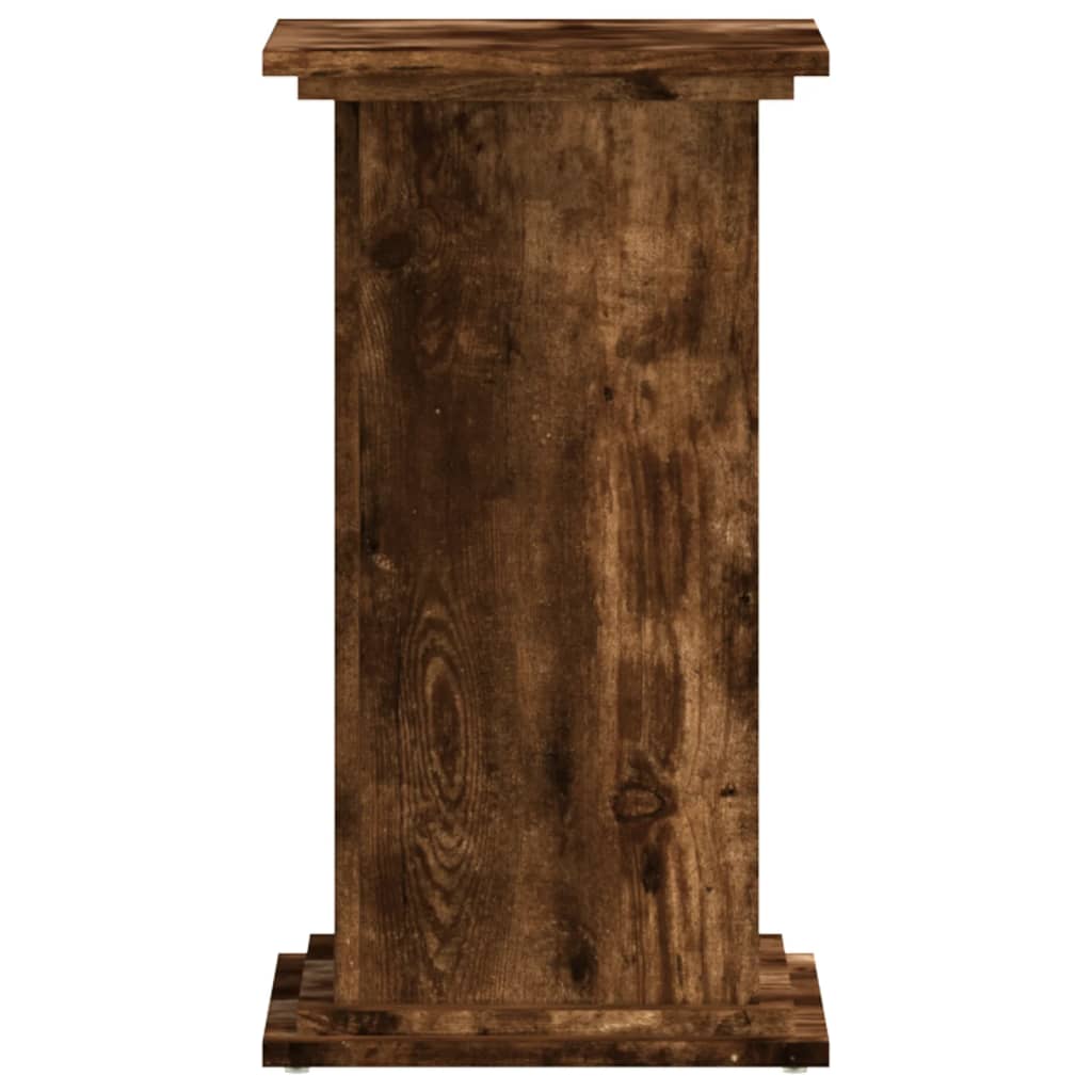 Support pour plantes chêne fumé 33x33x60 cm bois d'ingénierie