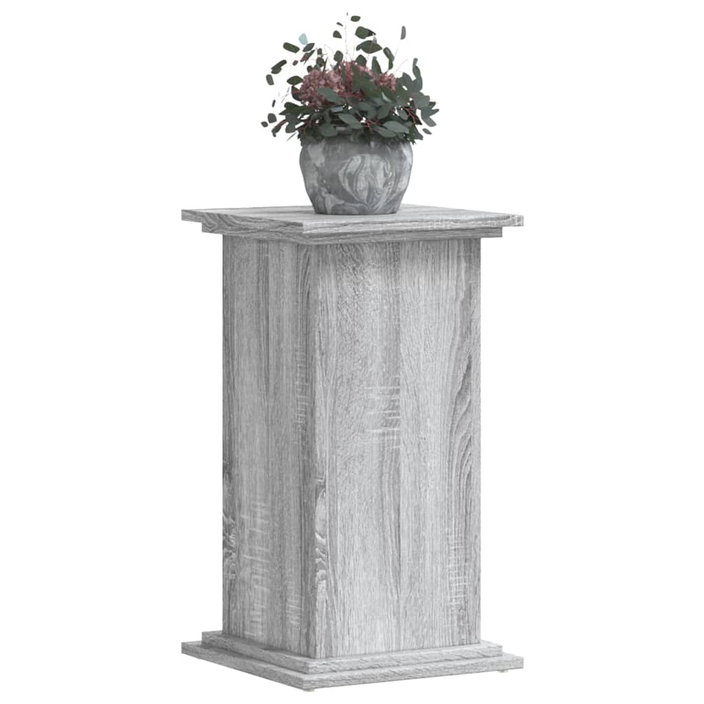 Support pour plantes sonoma gris 33x33x60 cm bois d'ingénierie