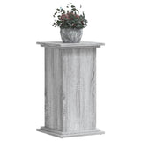 Support pour plantes sonoma gris 33x33x60 cm bois d'ingénierie