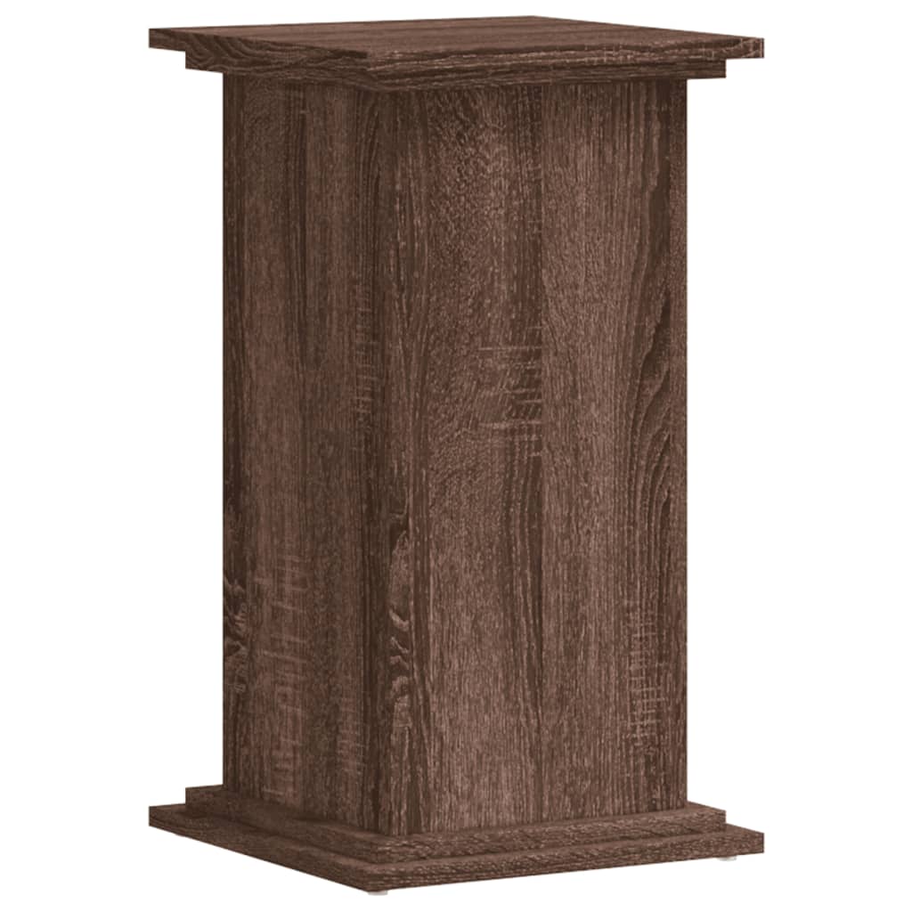 Support pour plantes chêne marron 33x33x60 cm bois d'ingénierie