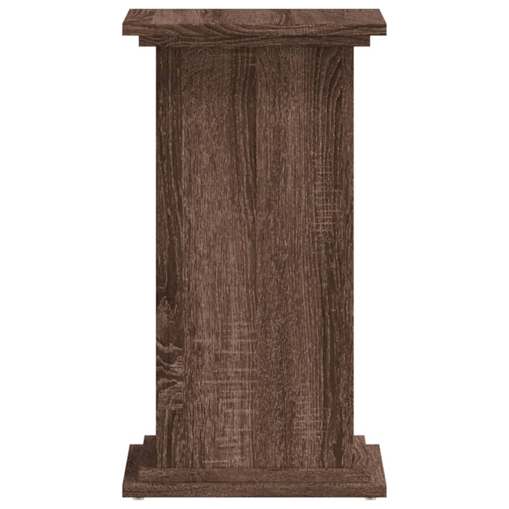 Support pour plantes chêne marron 33x33x60 cm bois d'ingénierie