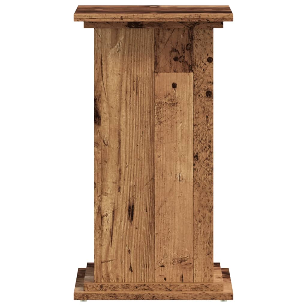 Support pour plantes vieux bois 33x33x60 cm bois d'ingénierie