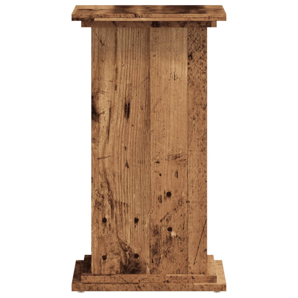 Support pour plantes vieux bois 33x33x60 cm bois d'ingénierie