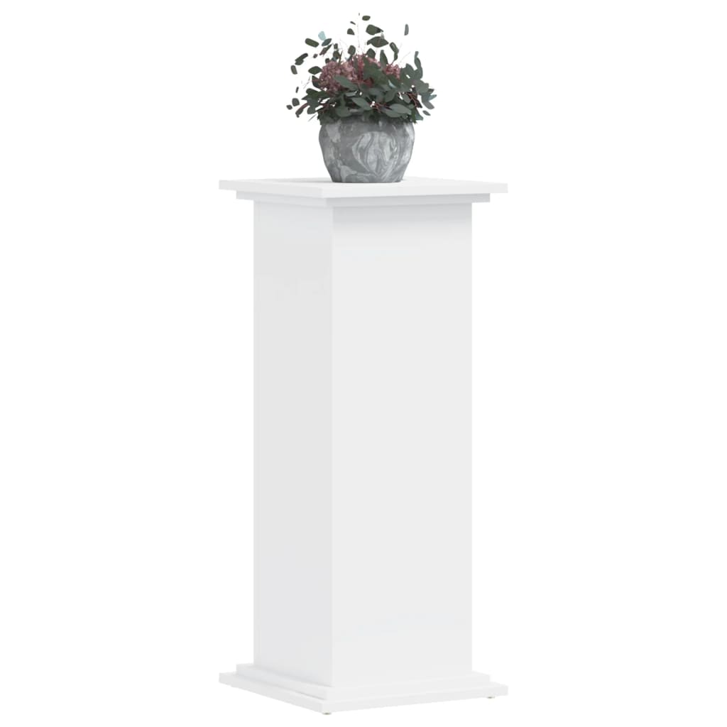 Support pour plantes blanc 33x33x80 cm bois d'ingénierie