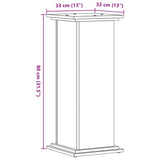 Support pour plantes blanc 33x33x80 cm bois d'ingénierie