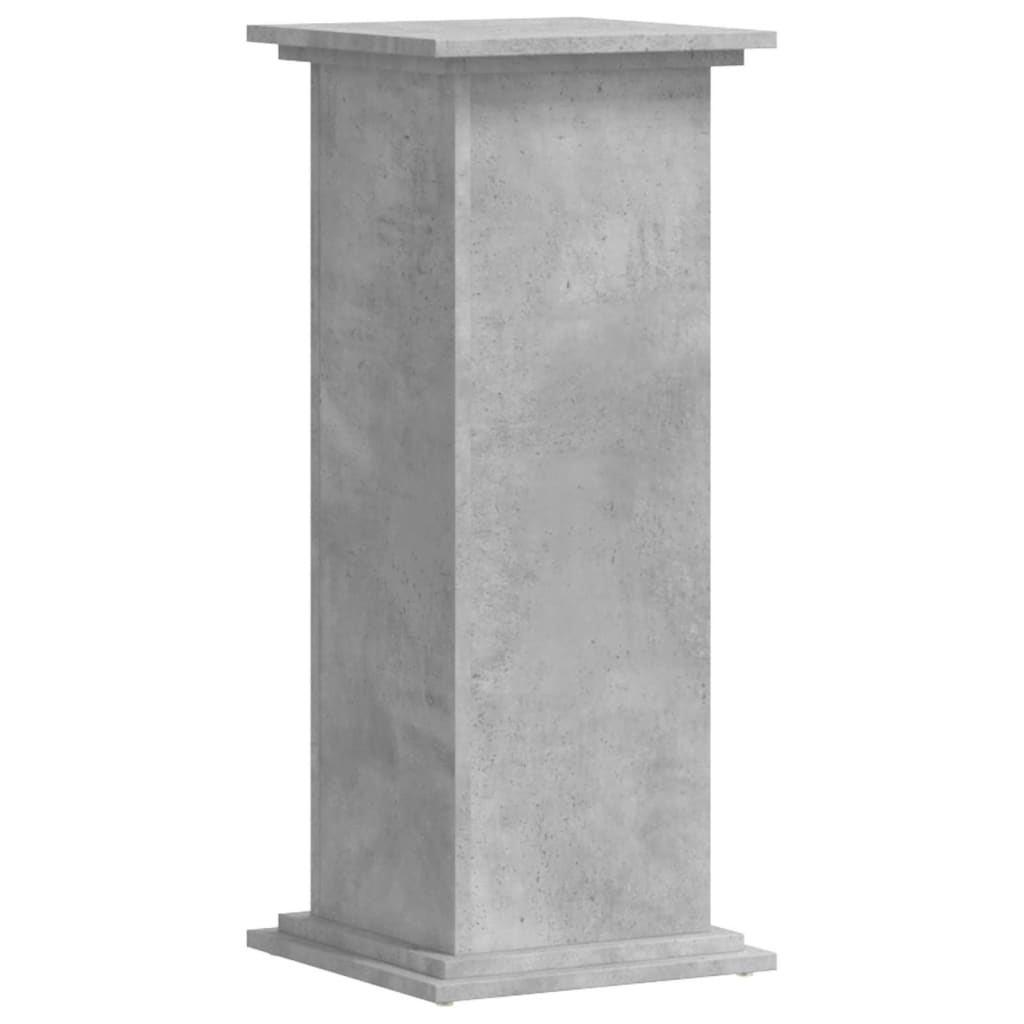 Support pour plantes gris béton 33x33x80 cm bois d'ingénierie