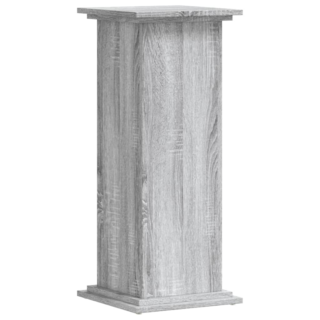 Support pour plantes sonoma gris 33x33x80 cm bois d'ingénierie