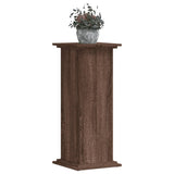 Support pour plantes chêne marron 33x33x80 cm bois d'ingénierie