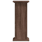 Support pour plantes chêne marron 33x33x80 cm bois d'ingénierie