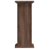 Support pour plantes chêne marron 33x33x80 cm bois d'ingénierie