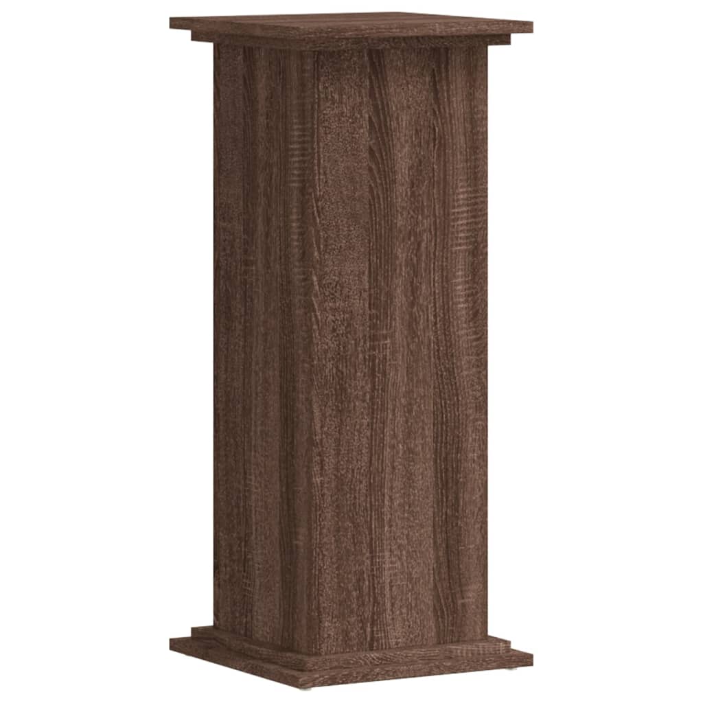 Support pour plantes chêne marron 33x33x80 cm bois d'ingénierie