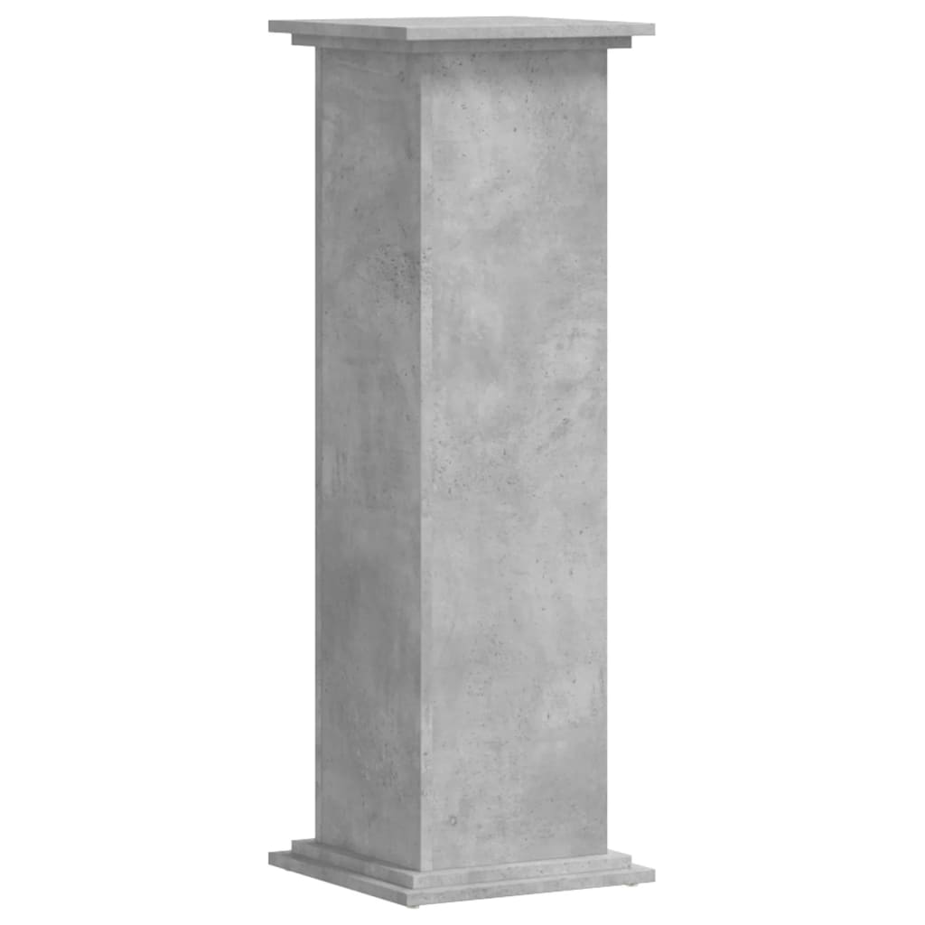 Support pour plantes gris béton 33x33x100 cm bois d'ingénierie