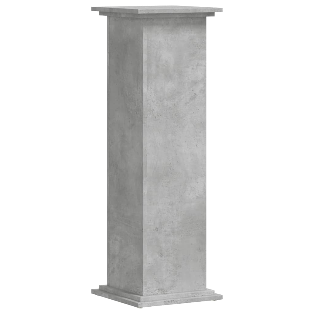 Support pour plantes gris béton 33x33x100 cm bois d'ingénierie