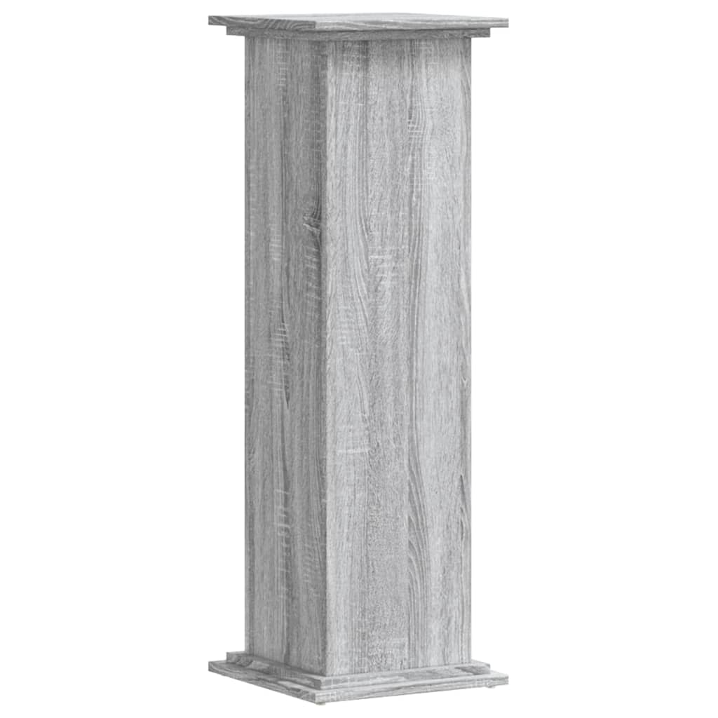 Support pour plantes sonoma gris 33x33x100 cm bois d'ingénierie