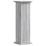 Support pour plantes sonoma gris 33x33x100 cm bois d'ingénierie