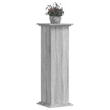 Support pour plantes sonoma gris 33x33x100 cm bois d'ingénierie