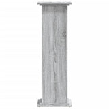 Support pour plantes sonoma gris 33x33x100 cm bois d'ingénierie