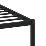 Cadre de lit en métal sans matelas chêne fumé 75x190 cm