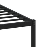 Cadre de lit en métal sans matelas chêne fumé 90x200 cm